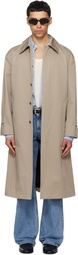 TONYWACK Beige Cotton Twill Single-Breasted Over Coat