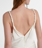 Victoria Beckham Posy draped crêpe satin gown