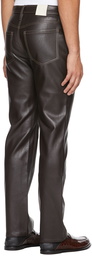 Séfr Brown Faux-Leather Londré Trousers