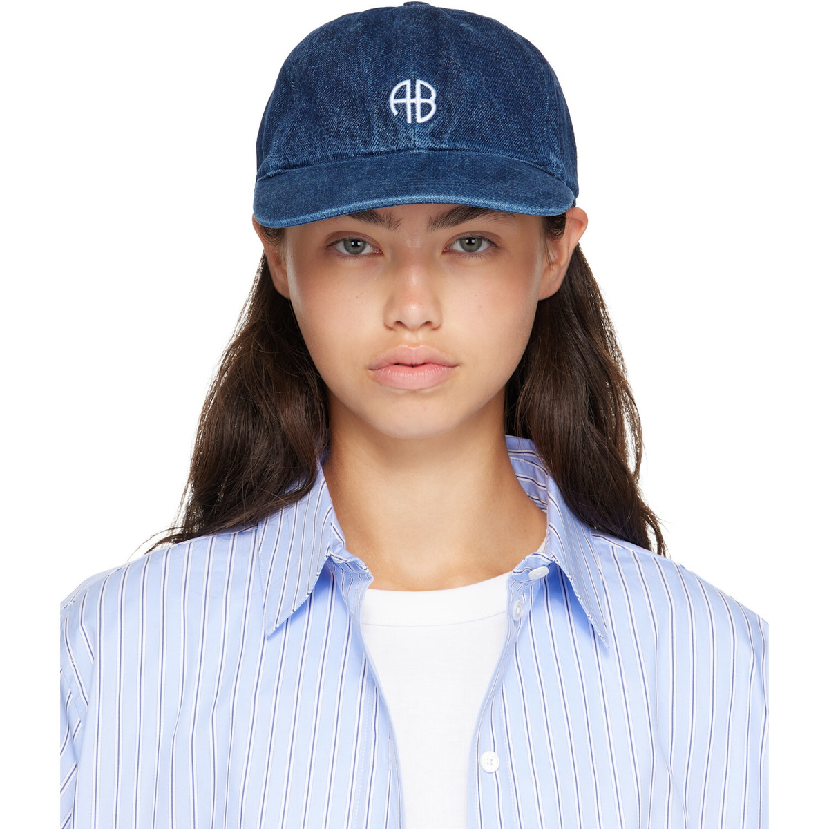 ANINE BING Navy Jeremy Baseball Cap