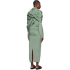 Winnie Green Draped Shoulder Dress