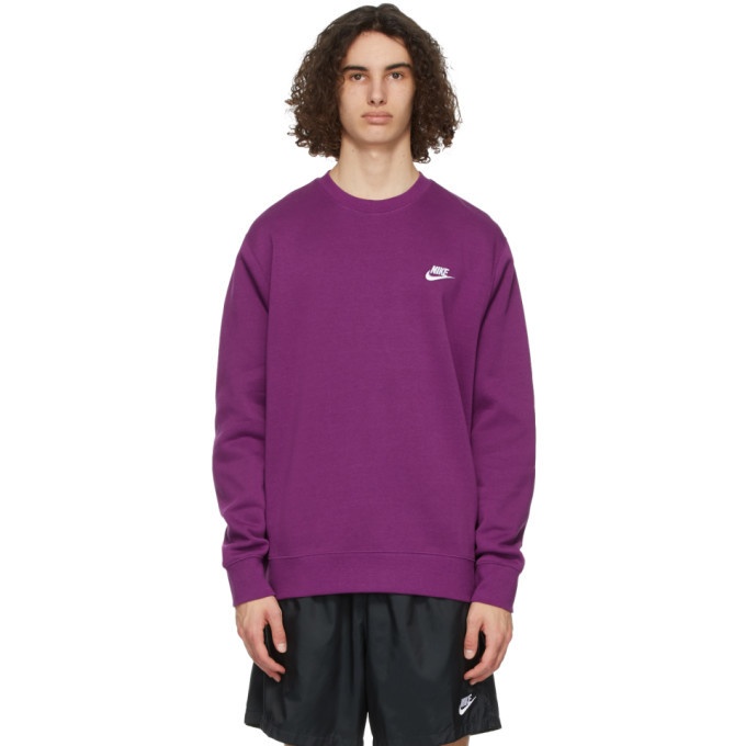 Photo: Nike Purple Sportswear Club Sweatshirt