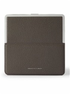 Charles Simon - Logo-Print Full-Grain Leather and Silver-Tone Travel Wallet