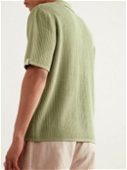 Rag & Bone - Nolan Crochet-Knit Polo Shirt - Green