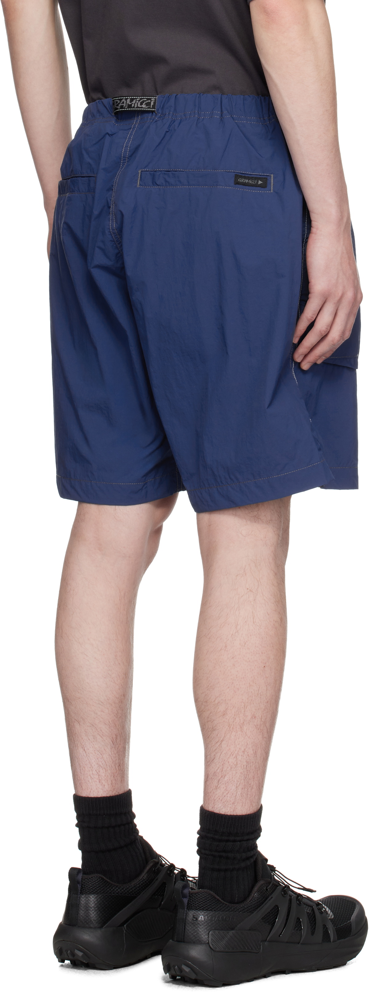 and wander Blue Gramicci Edition Brushed Nylon Shorts