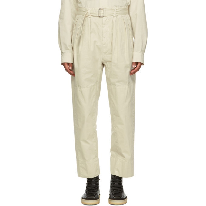 Photo: Lemaire Off-White 4 Pleats Trousers