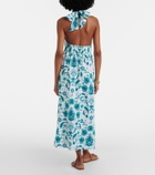Heidi Klein Kos paisley shirred linen maxi dress
