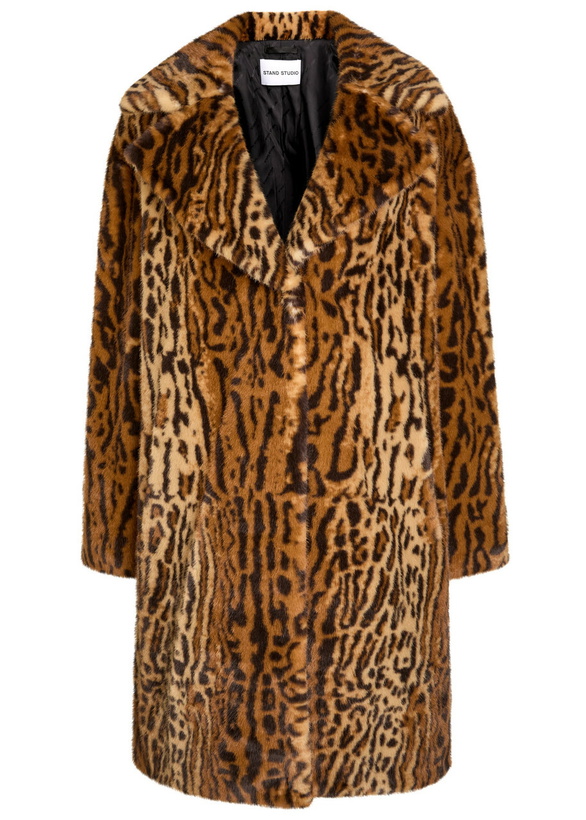 Photo: Stand Studio Camille Cocoon Leopard-print Faux fur Coat