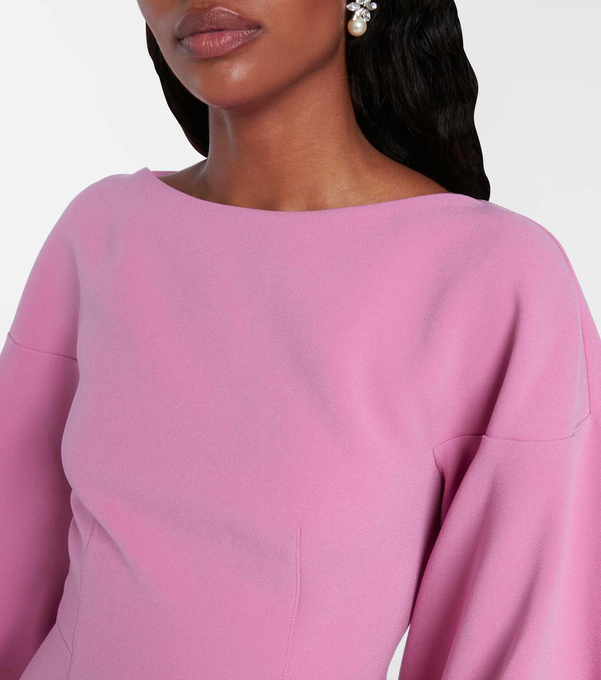 Roksanda Garance balloon-sleeve crêpe gown