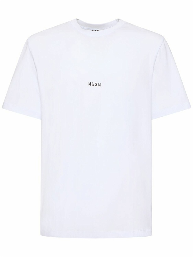 Photo: MSGM - Micro Logo Cotton Jersey T-shirt
