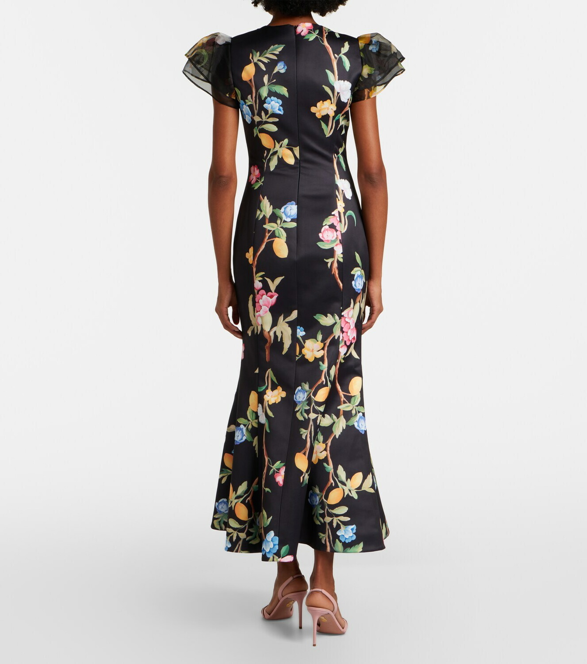 Leo Lin Sofia embellished floral maxi dress