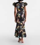Leo Lin Sofia embellished floral maxi dress