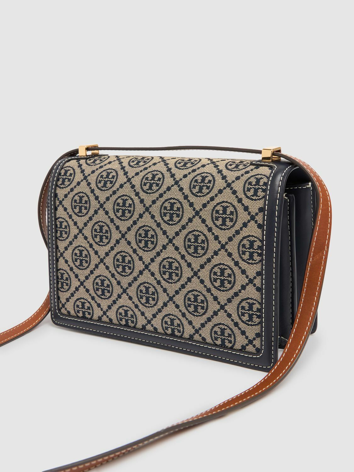 TORY BURCH T Monogram Canvas Shoulder Bag