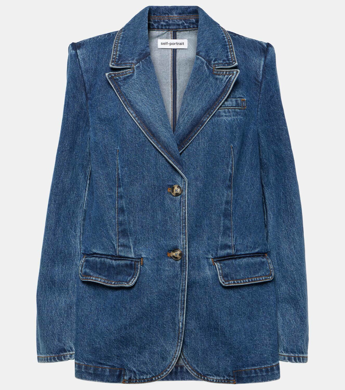 【送料&関税込】self-portrait Blazer Oversized Denim Blazer – self-portrait-US