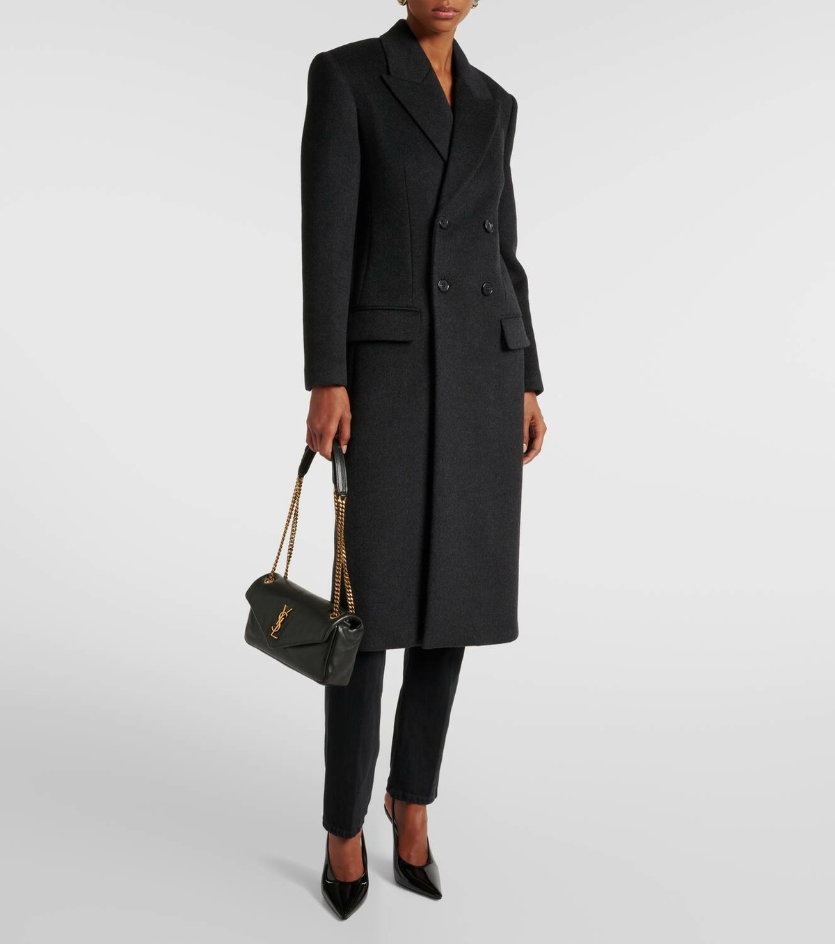 Saint Laurent Cashmere and wool felt coat Saint Laurent