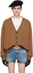 Maison Margiela Tan Elbow Patch Cardigan