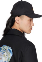 Versace Black Embroidered Logo Cap
