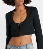 Courrèges Scoop-neck cropped jacket