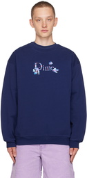 Dime Navy Leafy Sweatshirt