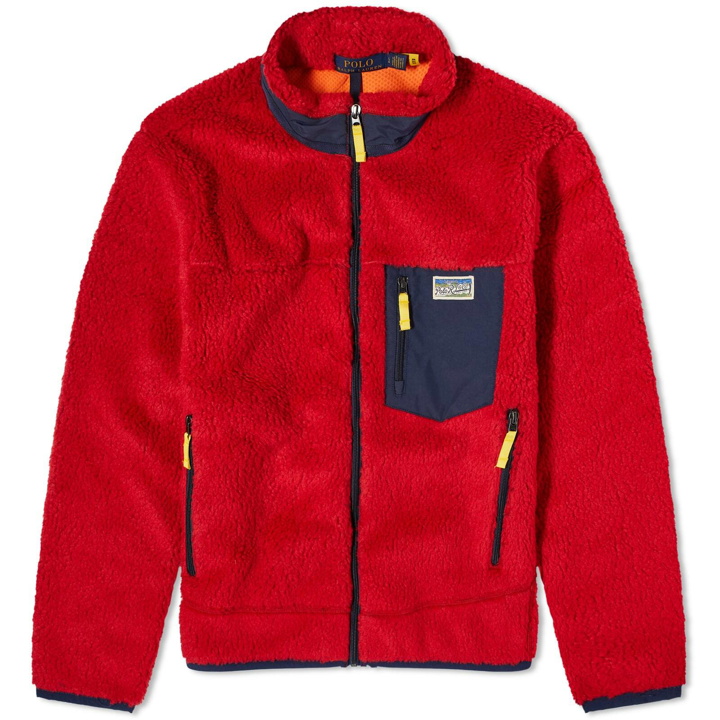 Photo: Polo Ralph Lauren Men's Hi-Pile Fleece Jacket in Rl2000 Red