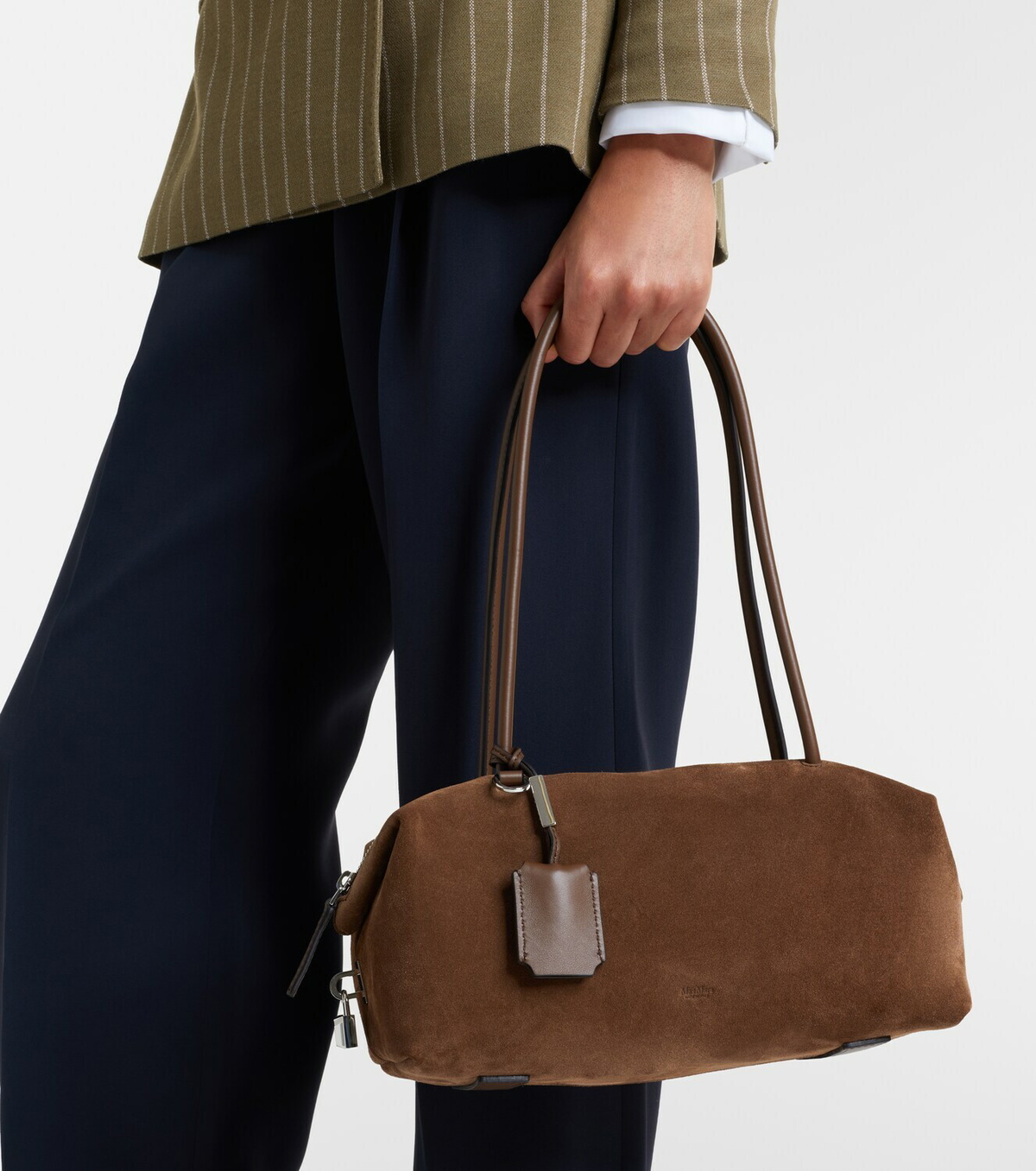 Max Mara Large suede shoulder bag