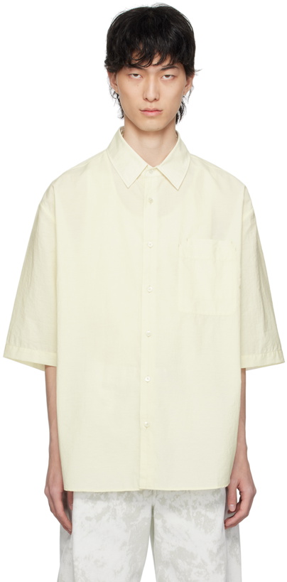 Photo: LEMAIRE Yellow Double Pocket Shirt