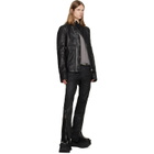 Rick Owens Black Tower Release Leather Jacket