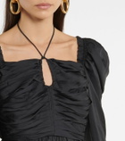 Ulla Johnson Mirelle ruched satin halterneck top