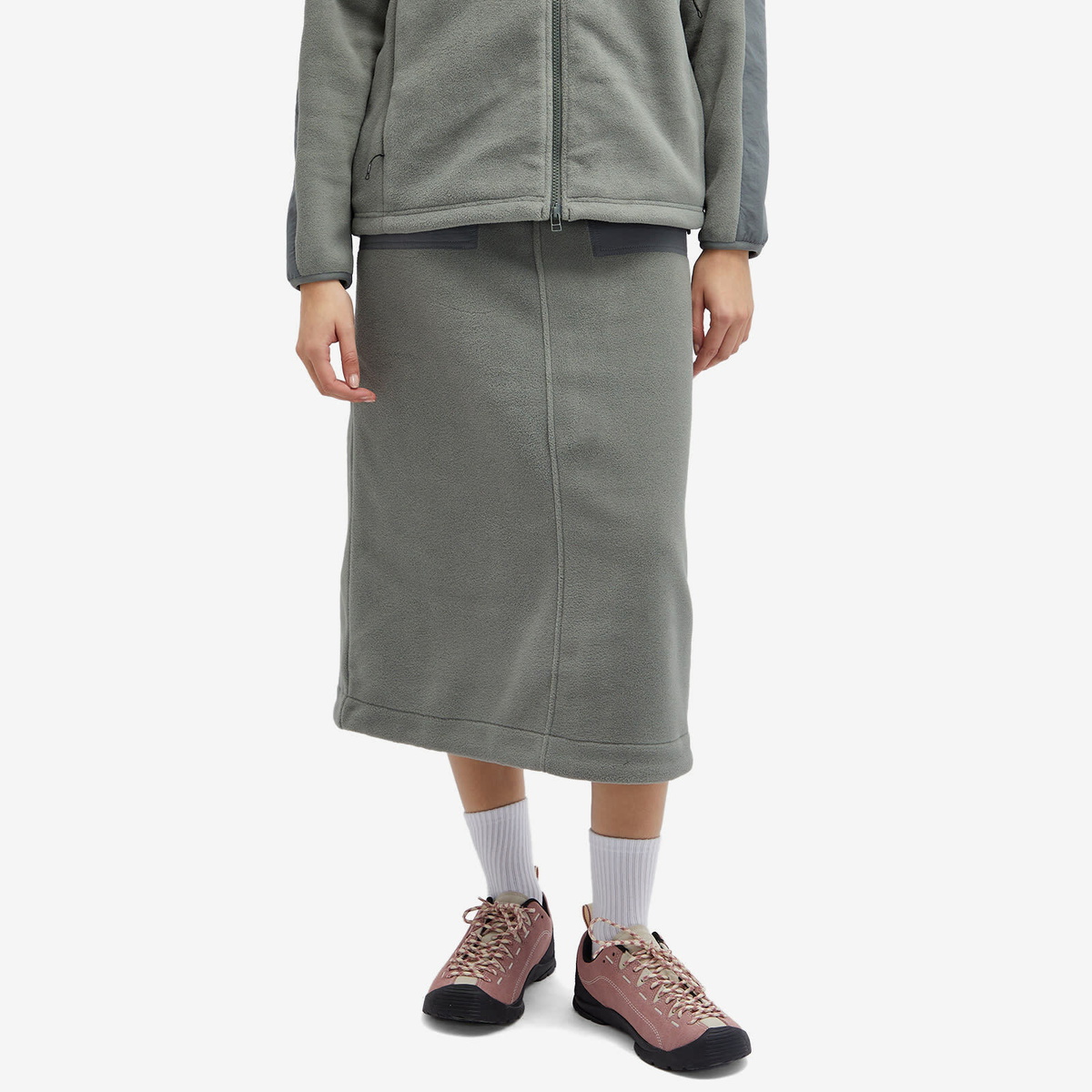 Snow Peak Women's Double Face Fleece Skirt in Grey Snow Peak