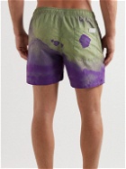 OAS - Straight-Leg Short-Length Tie-Dyed Swim Shorts - Green