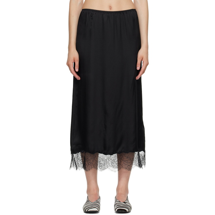 Photo: ANINE BING Black Shelby Midi Skirt