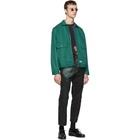 McQ Alexander McQueen Black and Green Patterned Recycled Jeans