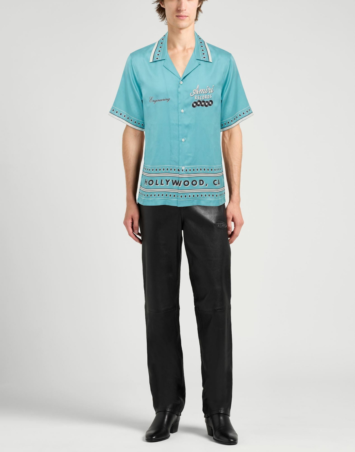 Amiri Mens Shirt Turquoise