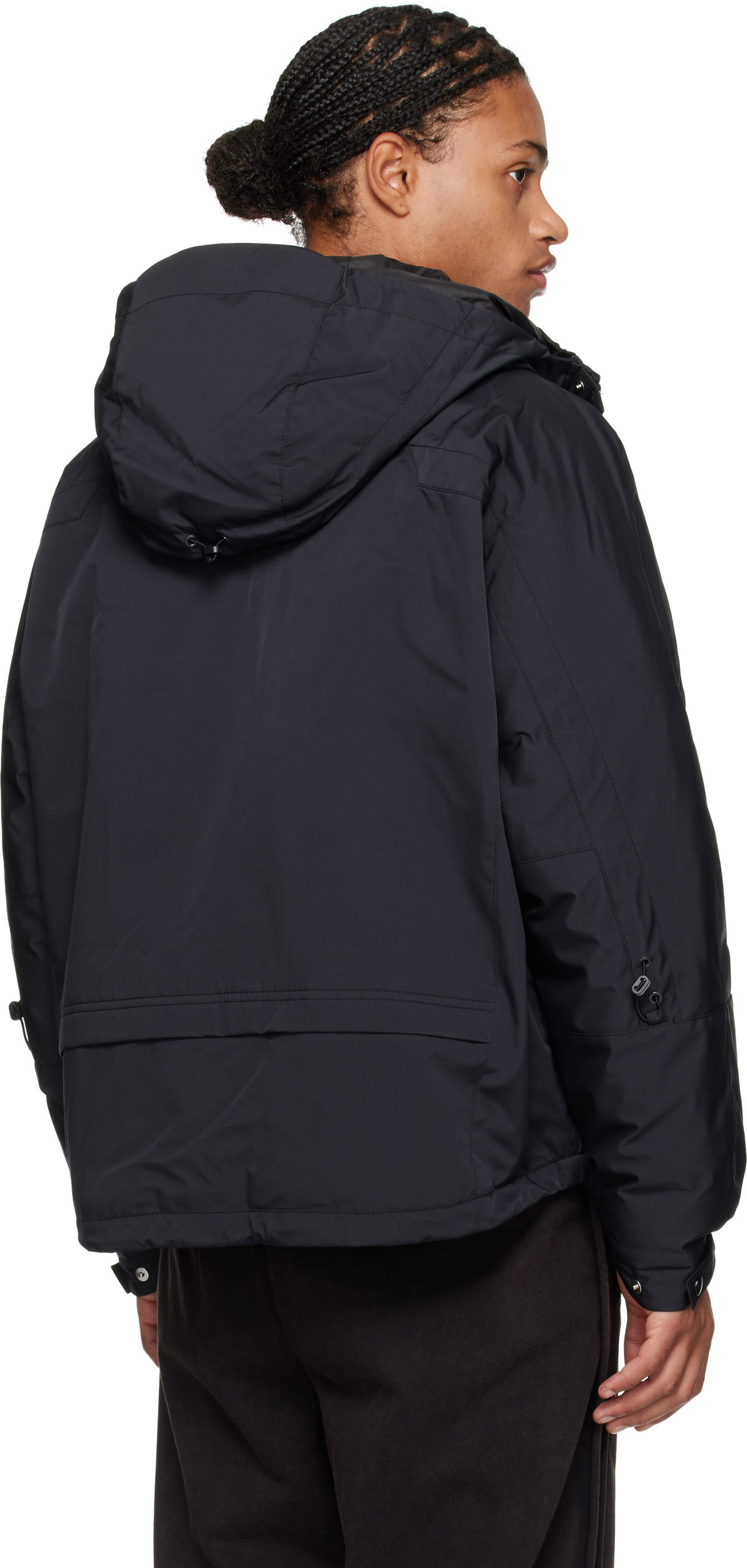 Solid Homme Black Taffeta Down Jacket