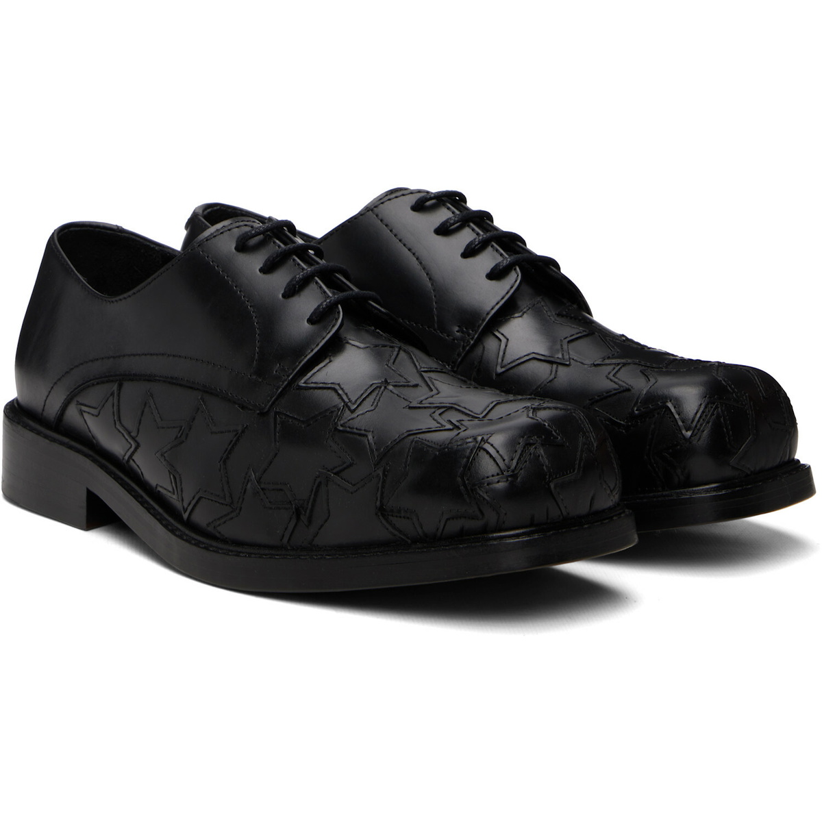 Stefan Cooke Black Star Square Toe Derbys