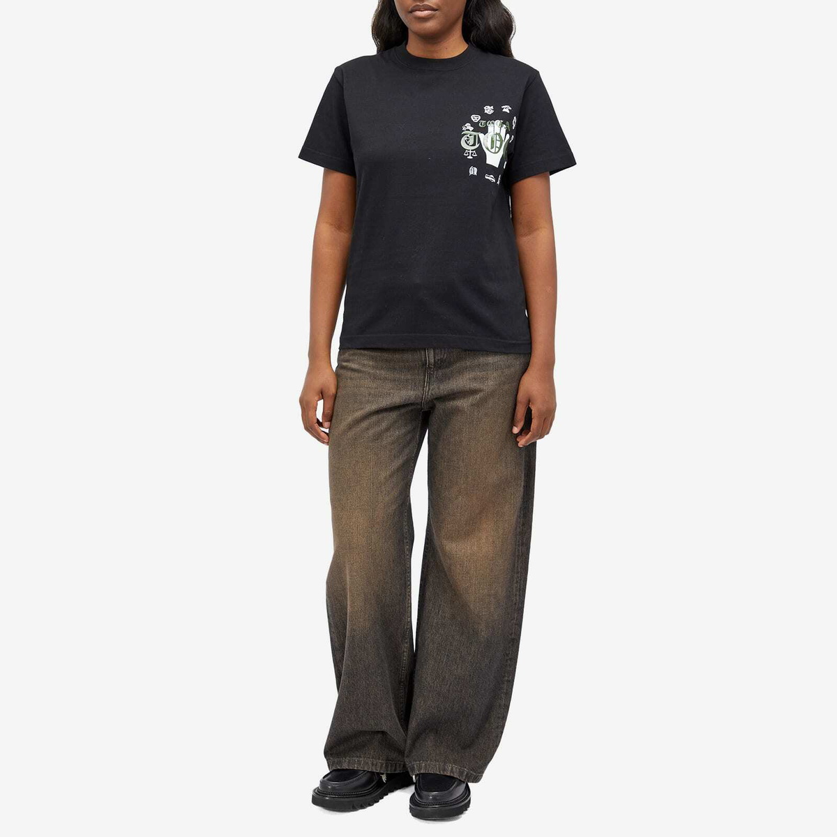 TOGA Women's Archives Print T-Shirt in Black Toga Pulla