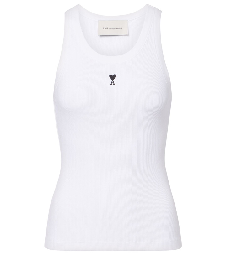 Photo: Ami Paris Ami De Cœur cotton jersey tank top