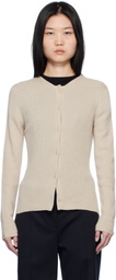 The Elder Statesman Beige Delicash Cardigan