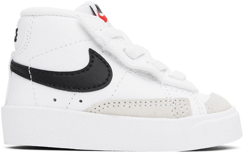 nike blazer trainers in white and black
