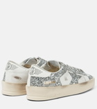 Golden Goose - Stardan leather and glitter sneakers