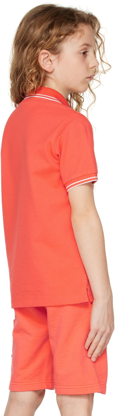 Stone Island Junior Kids Orange Patch Polo