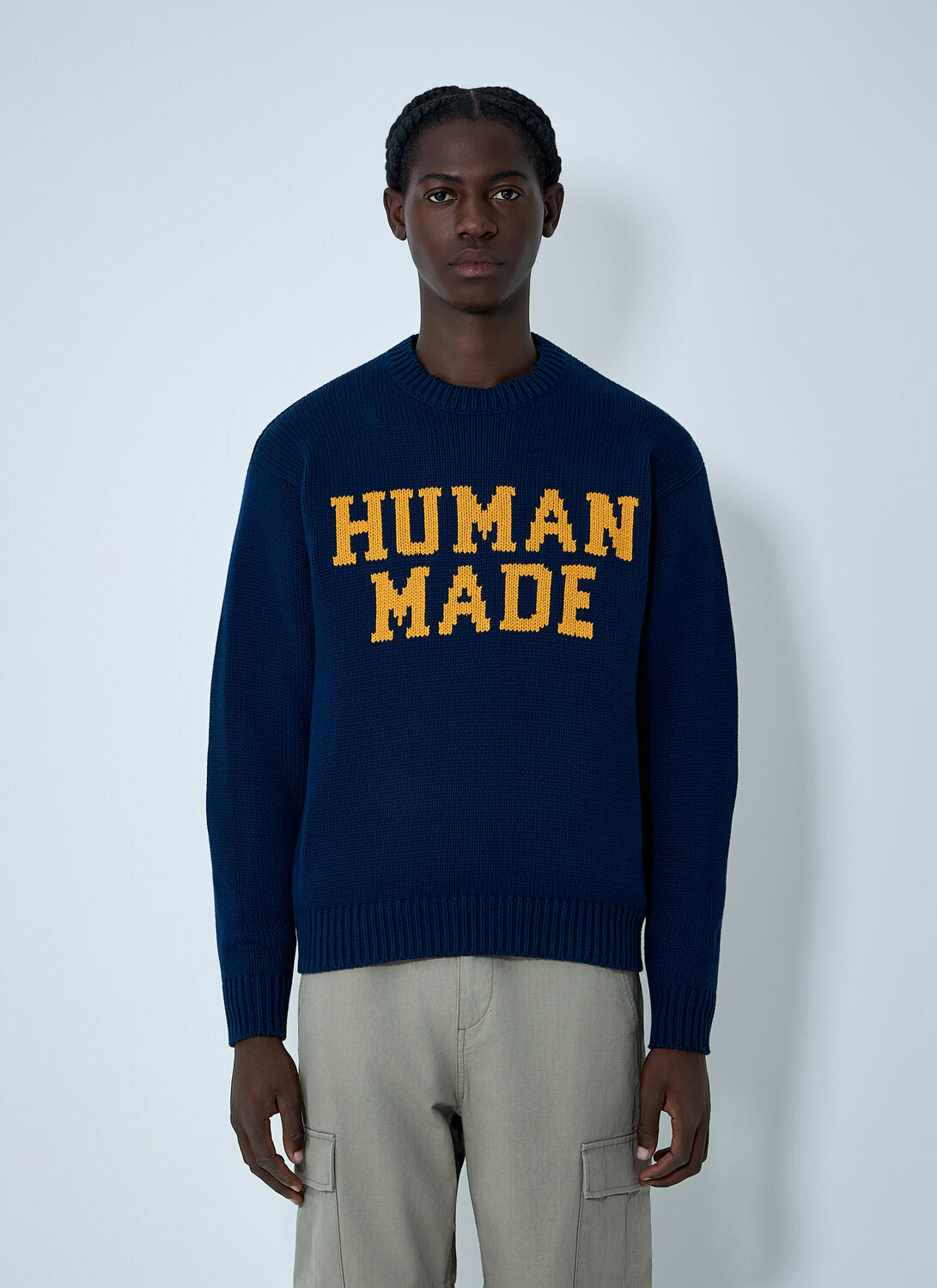 HUMAN MADE Logo Motif Cotton Sweater