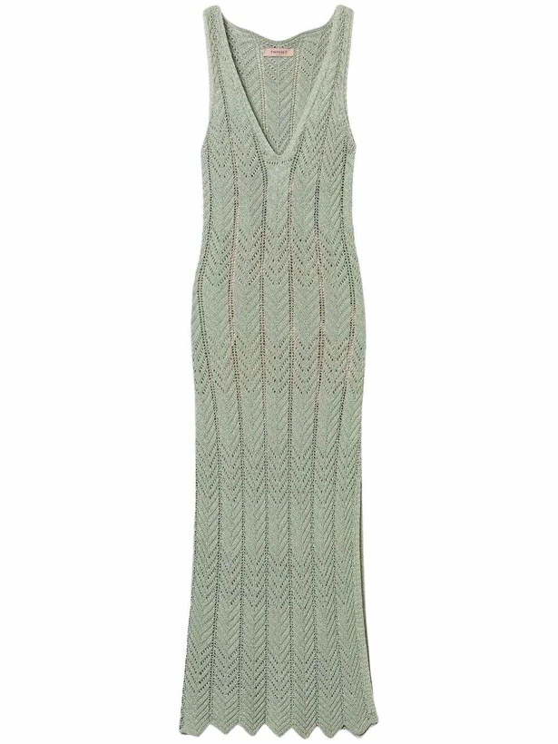 Photo: TwinSet Chevron Knit Maxi Dress
