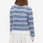 Marni Women's Stripe Mohair Knit in Lilly White