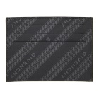 Givenchy Black and Grey Diagonal Logo Card Holder