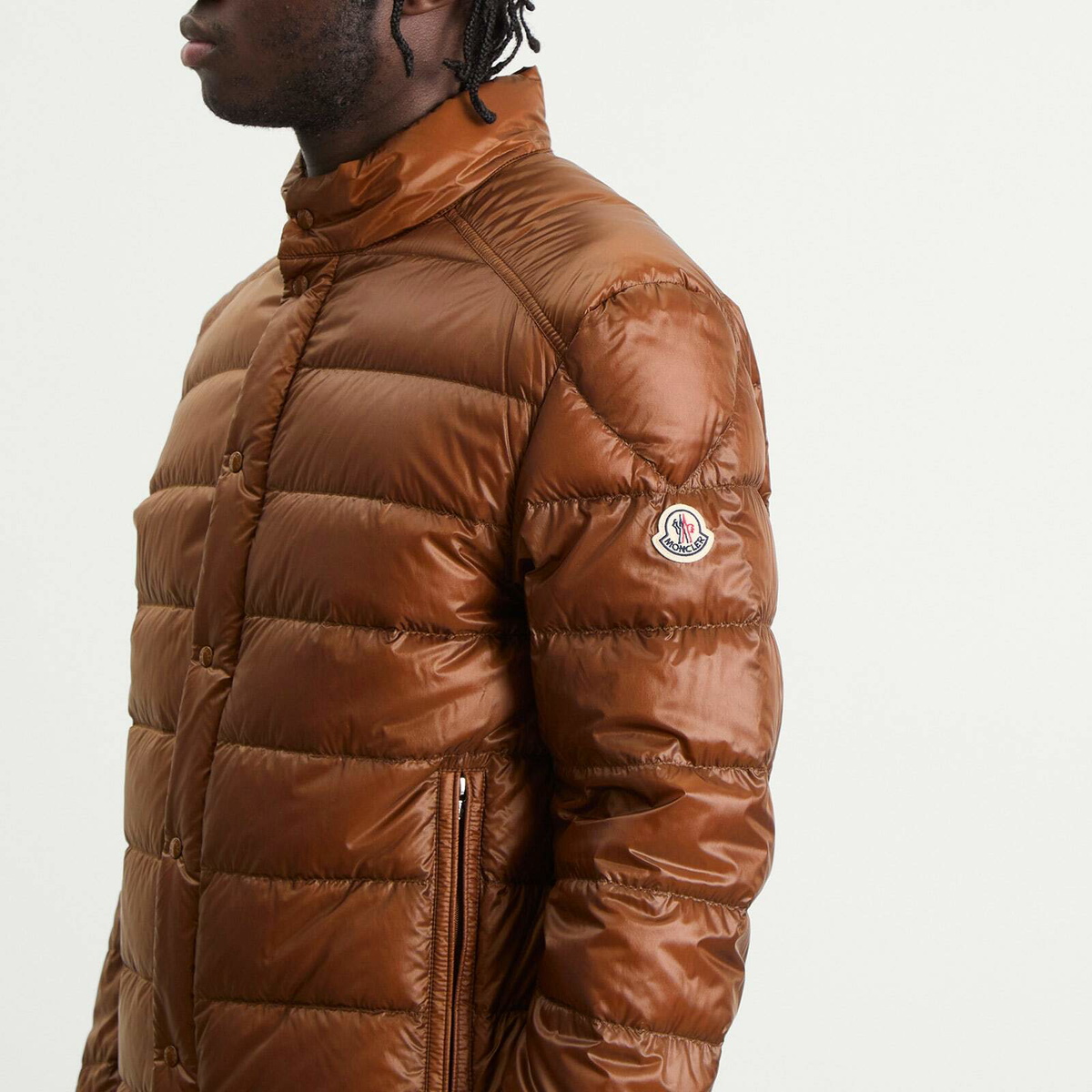 Moncler Men's Selves Nylon Jacket in Brown Moncler
