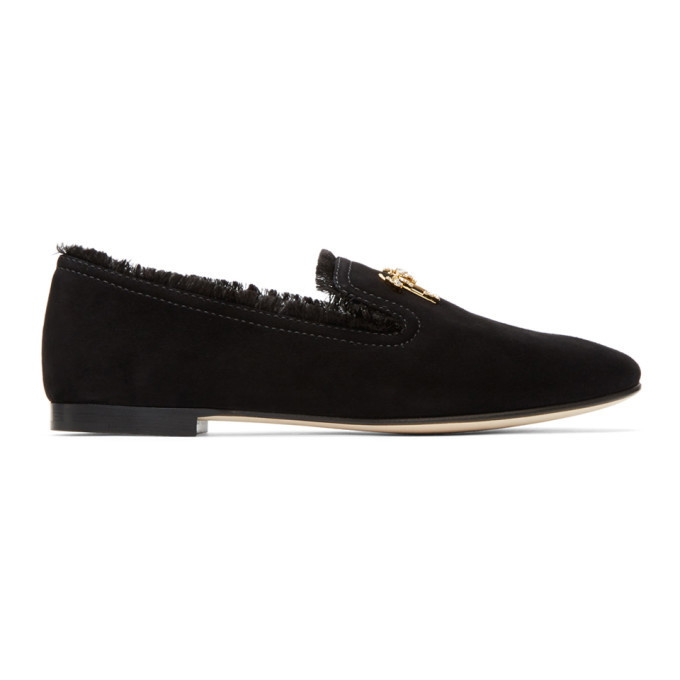 Photo: Giuseppe Zanotti Black Suede Fringe Dalila Loafers