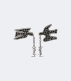 Saint Laurent Cassandre crystal-embellished earrings