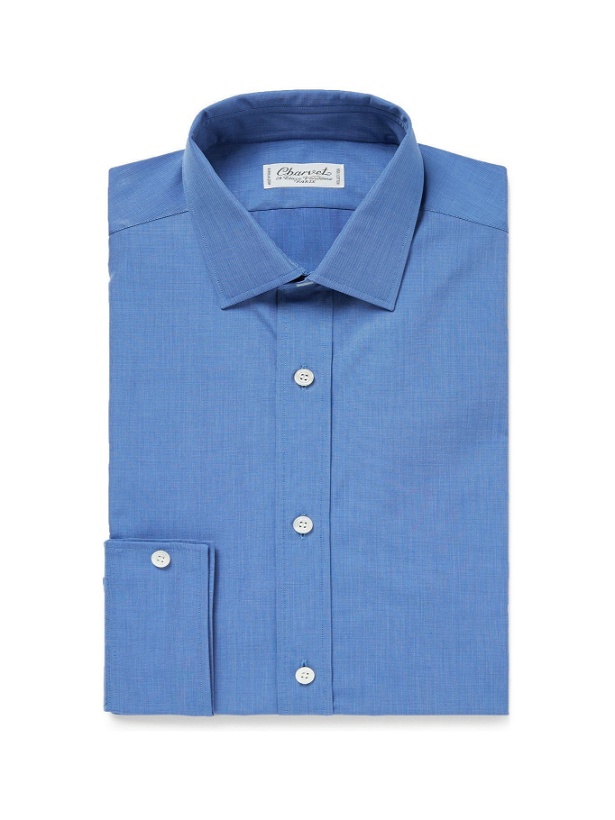 Photo: CHARVET - Blue Slim-Fit Cotton Shirt - Blue