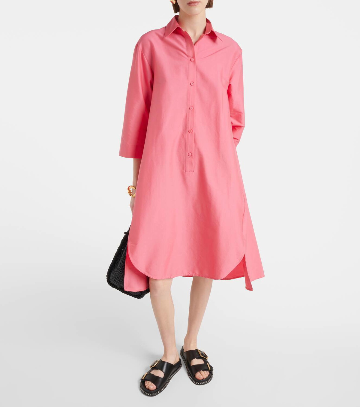 Max Mara Quincy cotton-blend poplin midi dress Max Mara